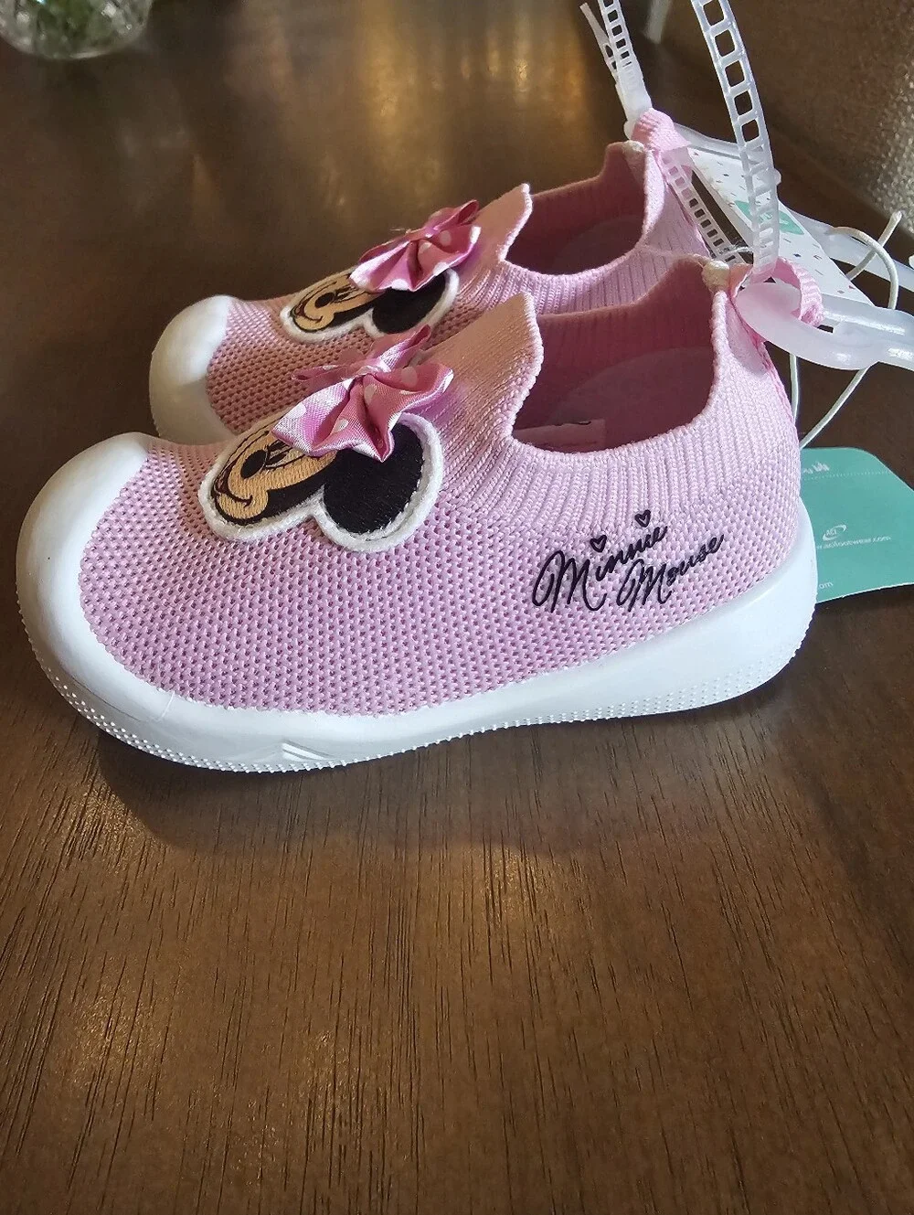 Disney Pink Minnie Mouse Mesh Slip-On Shoes